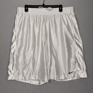 Nike Shorts Men XXL White Mesh Basketball Dazzle Athletic Shiny Swoosh Logo y2k